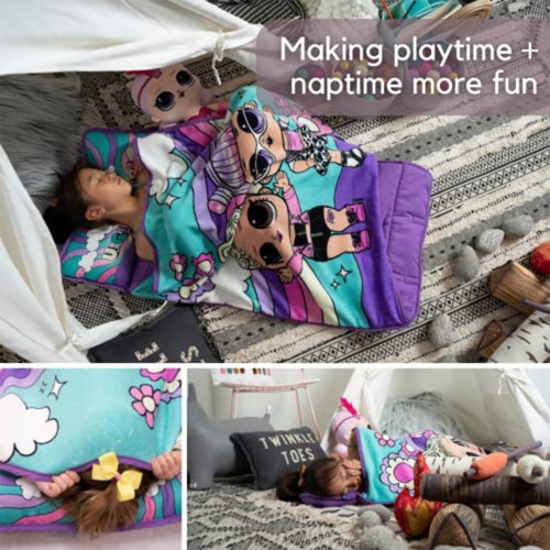 LOL Surprise" Soft Sleeping Toddler Nap Mat Blanket with Pillow for Kids