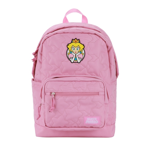 BIOWORLD  Super Mario Bros. Princess Quilted 18" Backpack In Peach