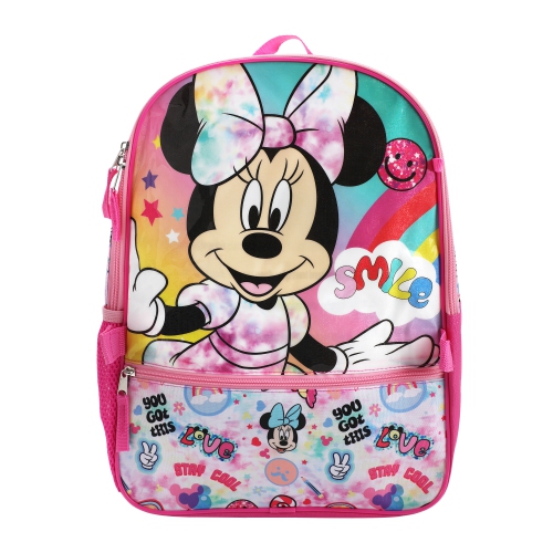 Minnie Mouse Choose Happy Kids 16" Backpack and Lunch Bag 5 Piece Set
