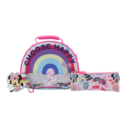 Minnie Mouse Choose Happy Kids 16" Backpack and Lunch Bag 5 Piece Set