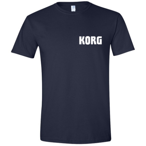 Korg – T-shirt logo bleu marine, moyen