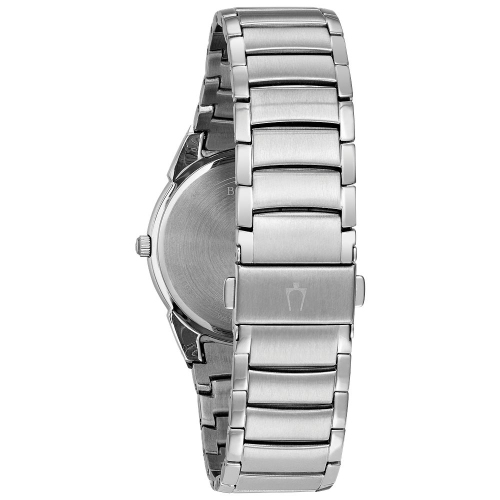 Bulova Mens Classic Quartz Watch 38mm Silver-Tone Stainless Steel Case and Bracelet with Black Dial