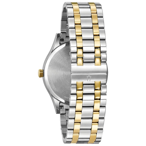 Bulova Mens Classic Quartz Watch 40mm Two-Tone Stainless Steel Case and Bracelet with Blue Dial