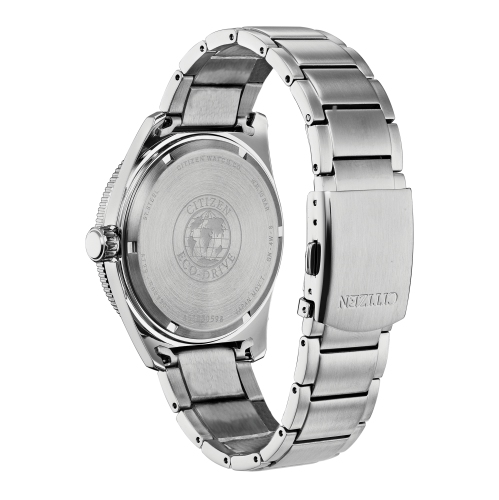 Citizen Mens Brycen Eco-Drive Watch 43mm Silver-Tone Stainless Steel Case and Bracelet with Green Dial