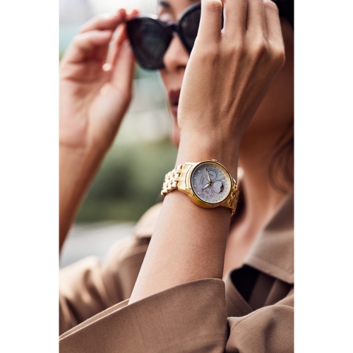 Citizen Ladies Calendrier Eco-Drive Watch 37mm Gold-Tone Stainless Steel Case and Bracelet with White Dial