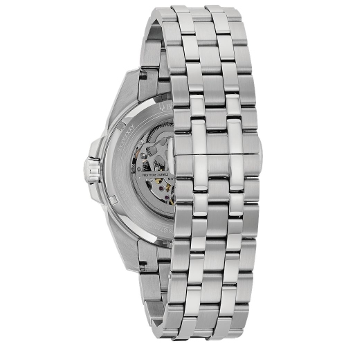 Bulova Mens Sutton Automatic Watch 43mm Silver-Tone Stainless Steel Case and Bracelet with Silver-White Dial