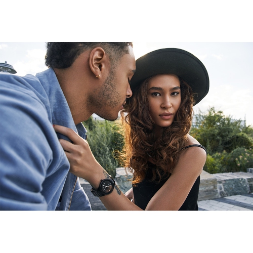 Caravelle Mens Modern Quartz Watch 40mm Black Stainless Steel Case and Bracelet with Black Dial