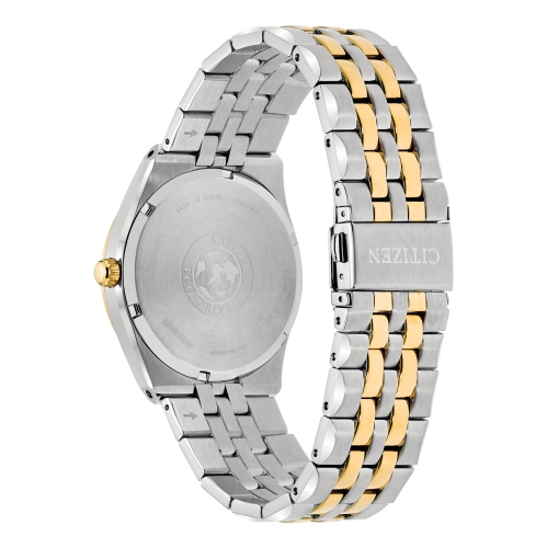 Montre pour hommes Corso Eco-Drive 40 mm de Citizen avec boîtier et bracelet en acier inoxydable deux tons et cadran bleu