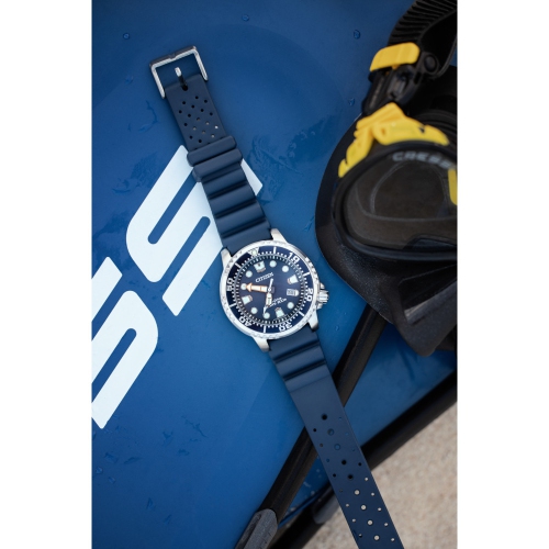 Montre pour hommes Promaster Dive Eco-Drive 44 mm boîtier inox argenté de Citizen avec cadran bleu