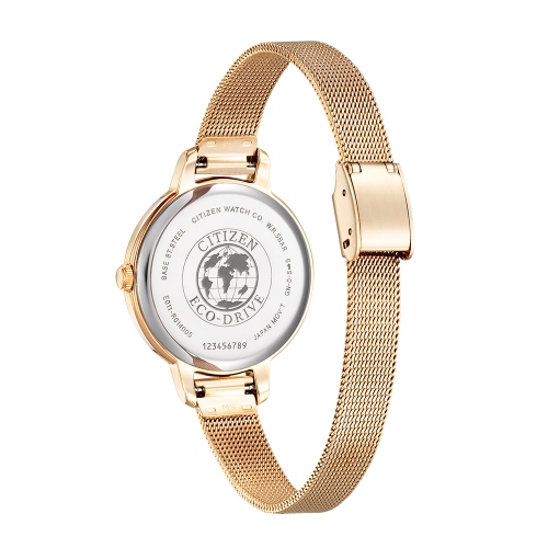 Montre pour femmes Silhouette Crystal Eco-Drive 28&nbsp;mm de Citizen, boîtier et bracelet en inox deux tons avec cadran argenté