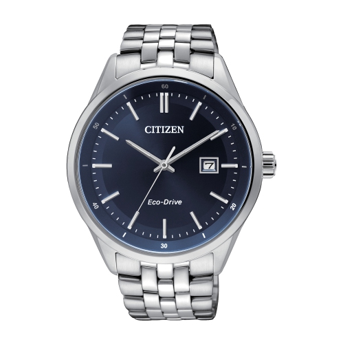 Citizen Mens Addysen Eco-Drive Watch 41mm Silver-Tone Stainless Steel Case and Bracelet with Blue Dial