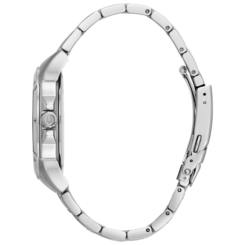 Bulova Mens Classic Quartz Watch 43mm Silver-Tone Stainless Steel Case and Bracelet with Black Dial