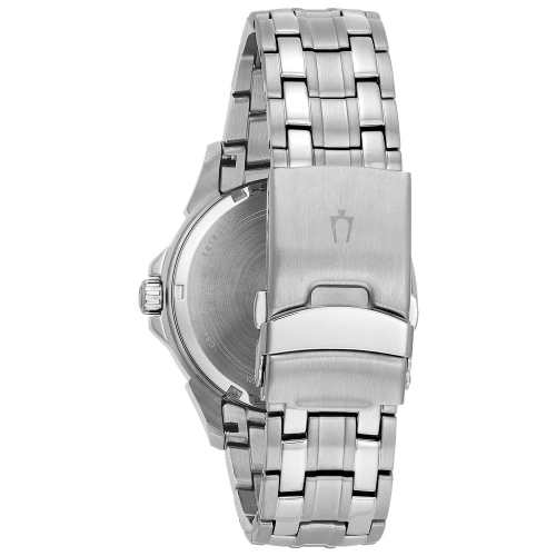 Bulova Mens Classic Quartz Watch 43mm Silver-Tone Stainless Steel Case and Bracelet with Black Dial