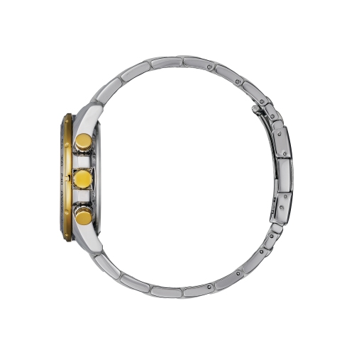 Montre pour hommes PCAT Eco-Drive 42 mm de Citizen avec boîtier et bracelet en acier inoxydable deux tons et cadran noir