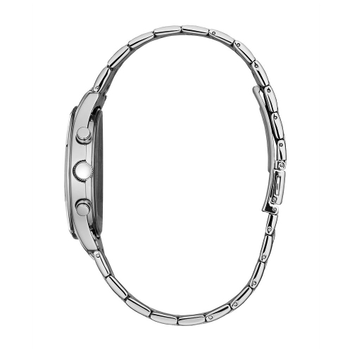 Caravelle Mens Dress Quartz Watch 41mm Silver-Tone Stainless Steel Case and Bracelet with Black Dial