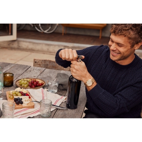 Montre pour hommes Corso Eco-Drive 40 mm de Citizen avec boîtier et bracelet en acier inoxydable doré et cadran champagne