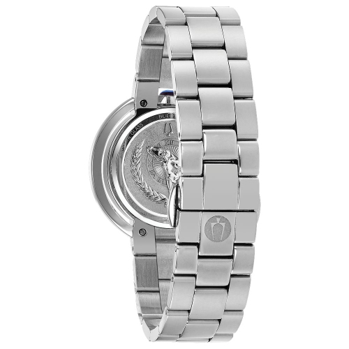 Bulova Ladies Rubaiyat Quartz Watch 35mm Silver-Tone Stainless Steel Case and Bracelet with Silver-White Dial