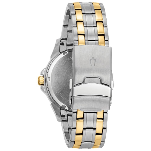 Bulova Mens Classic Quartz Watch 43mm Two-Tone Stainless Steel Case and Bracelet with Black Dial