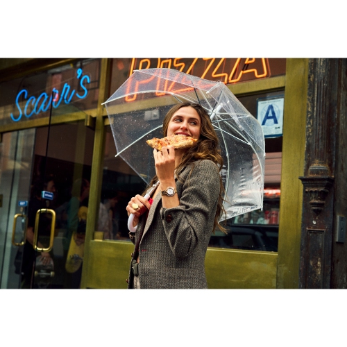 Bulova Ladies Rubaiyat Quartz Watch 35mm Rose Gold-Tone Stainless Steel Case and Bracelet with Silver-White Dial