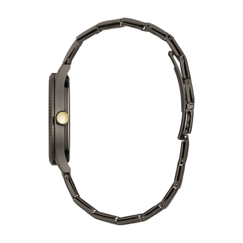 Caravelle Mens Dress Quartz Watch 41mm Gray Stainless Steel Case and Bracelet with Gray Dial