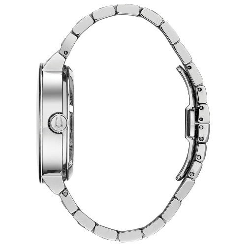 Bulova Mens Futuro Automatic Watch 42mm Silver-Tone Stainless Steel Case and Bracelet with Blue Dial