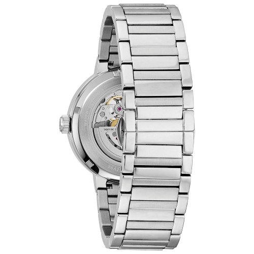 Bulova Mens Futuro Automatic Watch 42mm Silver-Tone Stainless Steel Case and Bracelet with Blue Dial