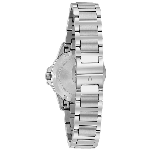 Montre à quartz pour femmes Marine Star 32 mm de Bulova avec boîtier et bracelet en acier inoxydable argenté et cadran bleu