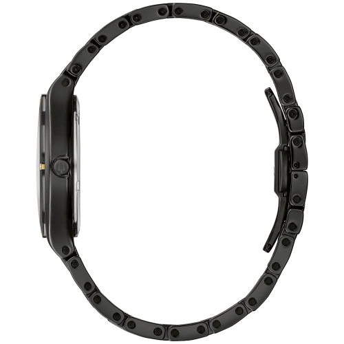 Montre quartz Millennia pour femmes de Bulova 34,5 mm avec boîtier céramique noire et boîtier en inox et bracelet céramique noir avec cadran noir