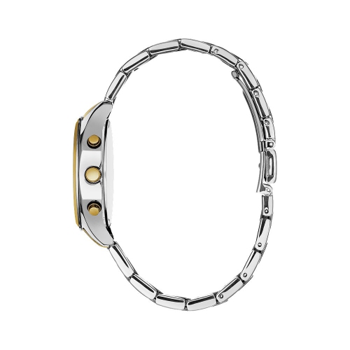 Caravelle Ladies Sport Quartz Watch 36mm Two-Tone Stainless Steel Case and Bracelet with White Dial