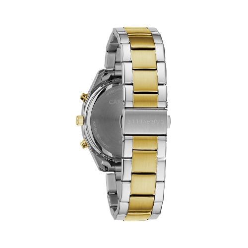 Caravelle Ladies Sport Quartz Watch 36mm Two-Tone Stainless Steel Case and Bracelet with White Dial