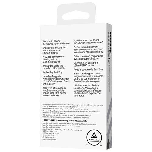 BestBuy Essentials 5000 mAh 7.5W Magnetic Wireless Power Bank - Only at Best Buy