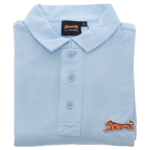Polo en coton classique pour hommes de le Tigre - Bleu ciel - taille moyenne