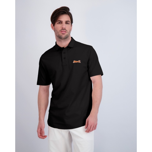 Polo en coton classique pour hommes de le Tigre - Noir - Grand