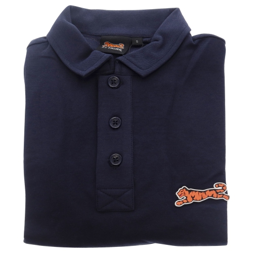 Polo en coton classique pour homme par le Tigre - Bleu marine - petit