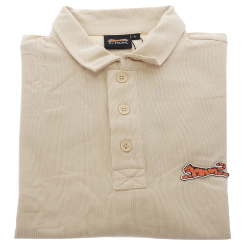 Polo en coton classique pour hommes de le Tigre - Beige - très grand