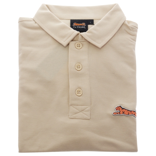 Polo en coton classique pour homme par le Tigre - Beige - Grand