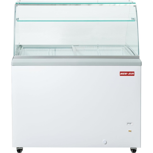 New Air Commercial 41" 9.9 Cu. Ft. Ice Cream Dipping Cabinet - White/Grey