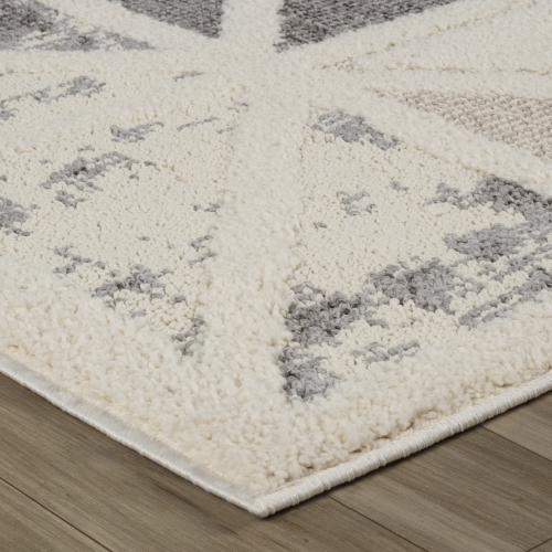 Rug Branch Nimbus Floral Indoor Area Rug, Cream Grey