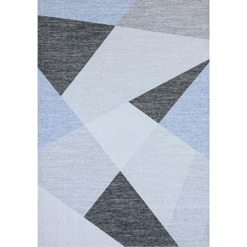 RUG BRANCH  Luca Mid-Century Modern Abstract Blue/grey Area Rug