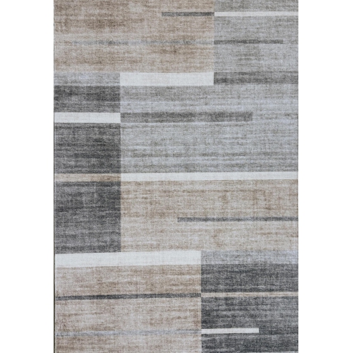 RUG BRANCH  Milan Contemporary Geometric Brown/grey Area Rug