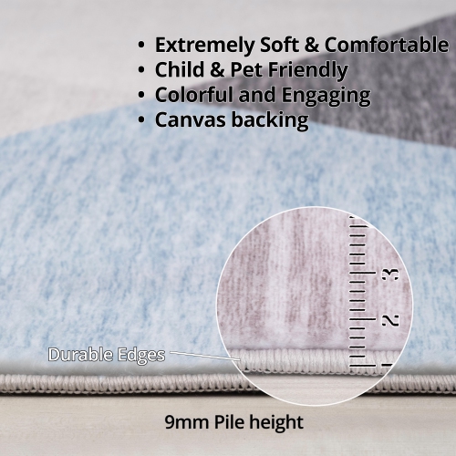 Rug Branch Eclipse Mid-Century Modern Blue Grey Indoor Area Rug