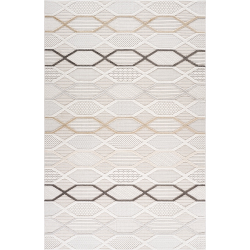 RUG BRANCH  Solin Comtemporary Geometric Cream/beige Indoor Area Rug