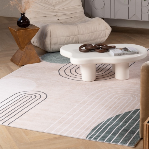 Rug Branch Eclipse Mid-Century Modern Beige Green Indoor Area Rug