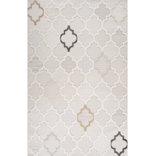 RUG BRANCH  Elyra Comtemporary Trellis Cream/beige Indoor Area Rug