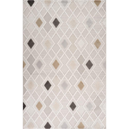 Rug Branch Maison Geometric Indoor Area Rug, Cream Beige, Modern