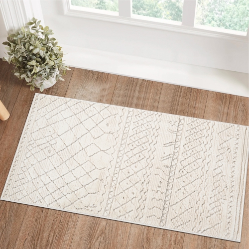 Rug Branch Astra Boho Indoor Area Rug, Beige Cream