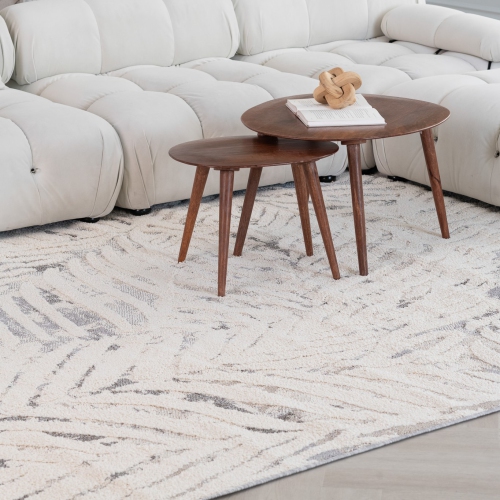 Rug Branch Nimbus Floral Indoor Runner Rug, Cream Grey