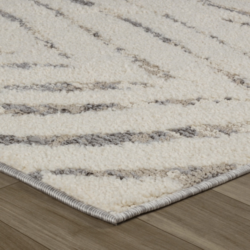 Rug Branch Nimbus Floral Indoor Runner Rug, Cream Grey
