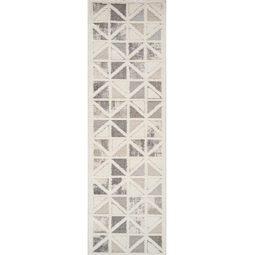 RUG BRANCH  Neerja Contemporary Geometric Cream/grey Indoor Area Rug