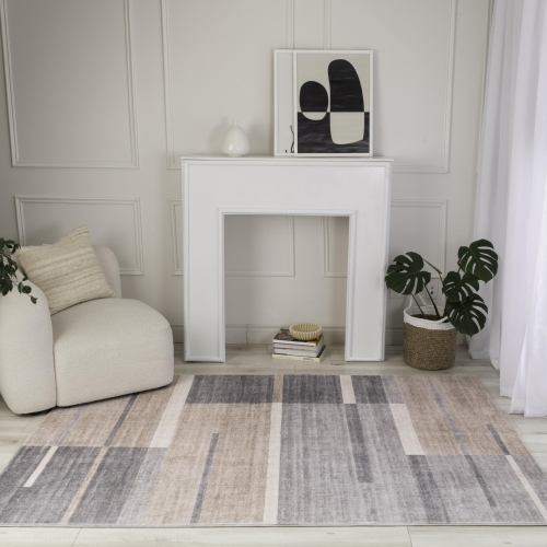 Rug Branch Eclipse Mid-Century Modern Brown Grey Indoor Area Rug